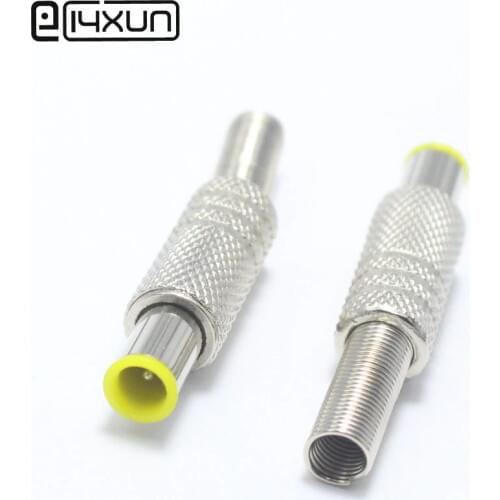 1pcs 6.5x4.4mm DC Power Plug with Tip 6.5mm Nickel-plated Male Cable Plugs Connector Adapter