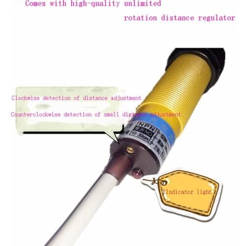 10pcs/lot E3F-DS30C4 diffuse NPNPNP DC three-wire normally open photoelectric switch 10-30CM adjustable
