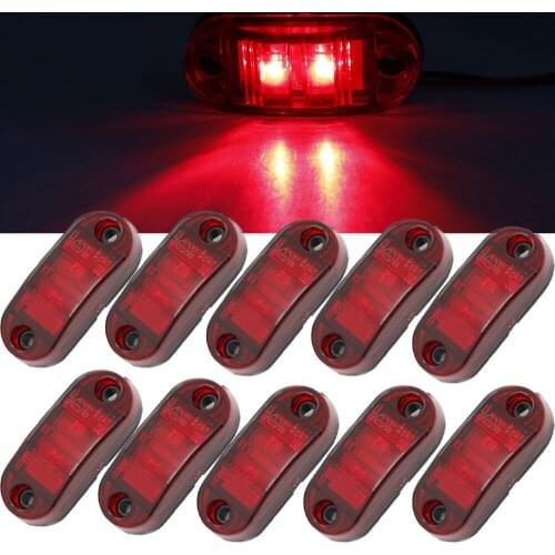 10pcs red light Trailer Lamps 12V Side Trailer Truck Turn Light LED Marker Clearance Lamp