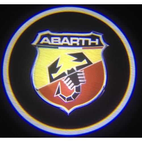 2X for ABARTH LED Car Door Welcome Light Logo Projector auto door lamp for Fiat Viaggio Abarth Punto 124 125 500