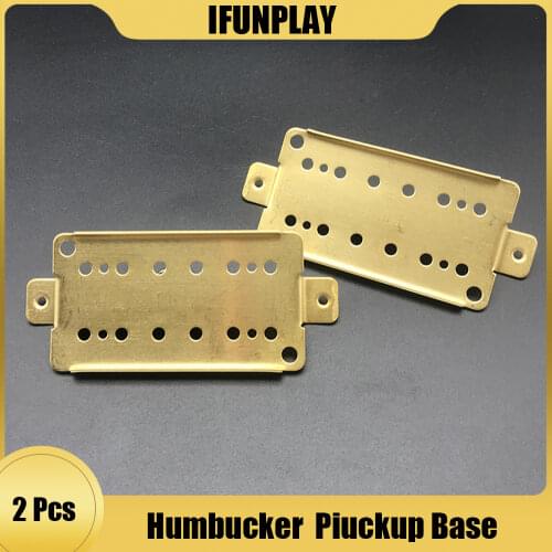 2pcs Durable Brass Humbucker Guitar Pickup Base Plate Neck Bridge Pickup Baseplate for Lp Electric Guitar Replacement Parts
