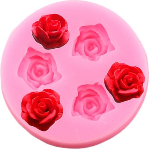 3D Rose Flowers Silicone Molds Wedding Cake Decorating Tools DIY Baking Fondant Chocolate Moulds Candy Polymer Clay Mould