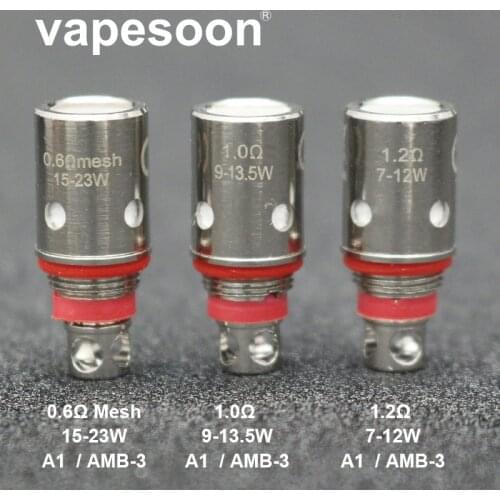 5pcs vapesoon 1.2ohm 1.0ohm Regular Mesh 0.6ohm coil for the Artery Pal 2 Pod Starter Kit / Artery PAL II Replacement Pod