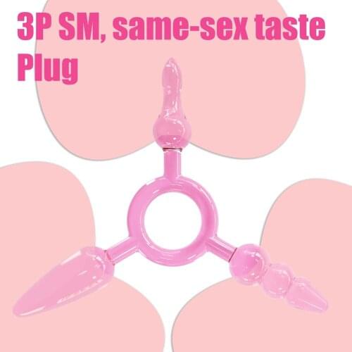 3P SM Game Sex Taste Flirting Silicone Anal Beads Butt Plug G Spot Stimulator Sex Toys For Woman Masturbation Erotic Accessories