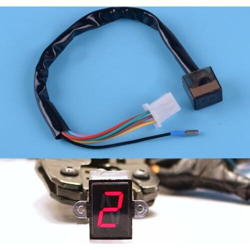 CITALL Universal Waterproof 5 Speed Refit Motorcycle Gauge Shift Lever Digital Gear Indicator Lever Sensor LED Display