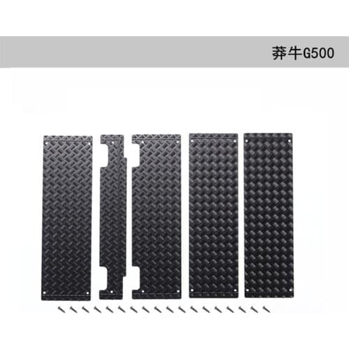 DJ 1/12 G500 Luggage Rack Anti Skid Plates Decorative Sheet Original Metal Anti-skid Plate for Mangniu RC Car Parts Accessories