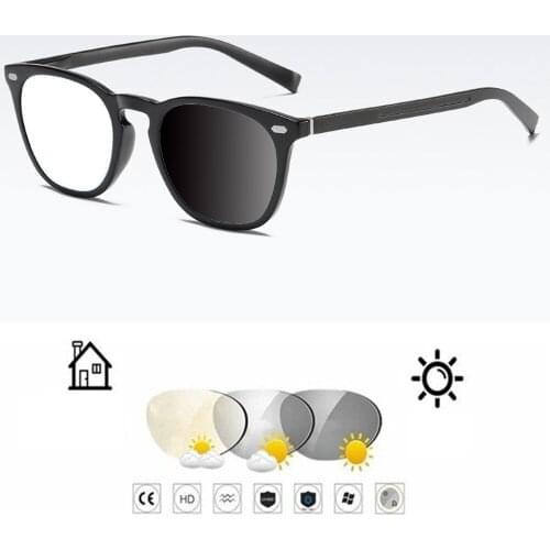 Classic Retro Round Ultralight Photochromic Grey Reading Glasses +0.75 +1 +1.25 +1.5 +1.75 +2 +2.25 +2.5 +2.75 +3 To +4