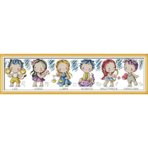 Constellation Baby DIY Printed Cross Stitch Kit 11&14CT Cartoons Pattern DMC Fabric on Canvas Counted Chinese Embroidery Sets