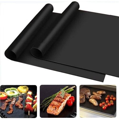 Non-Stick High Temperature Resistant Barbecue Mat Extra Large Double-Sided BBQ Grill Mat Easily Cleaned Kitchen For Party