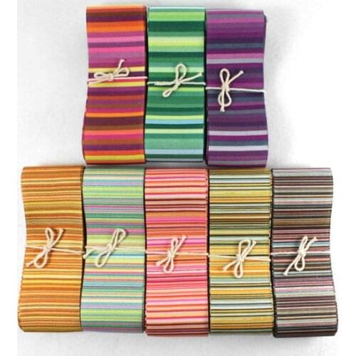 40mm Printed Grosgrain Printed Ribbon|Double Sided|Stripy|Colorful|Craft Supplies Bow Embellishment|Bright Vibrant Colors