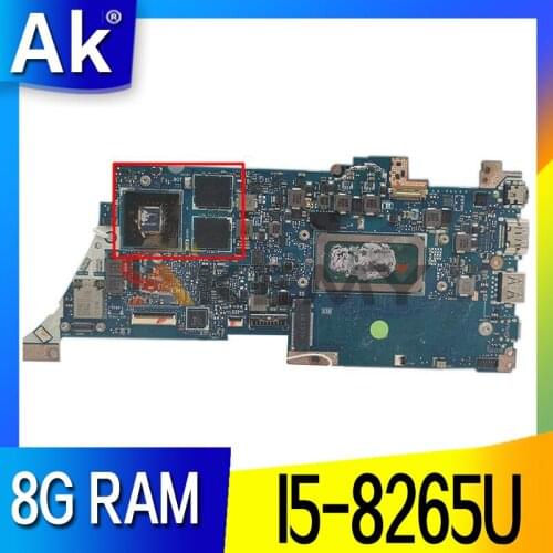 UX333FN notebook Motherboard with I5-8265U CPU 8GB RAM V2G For ASUS ZenBook 13 UX333F UX333 U3300F Laotop Mainboard Motherboard