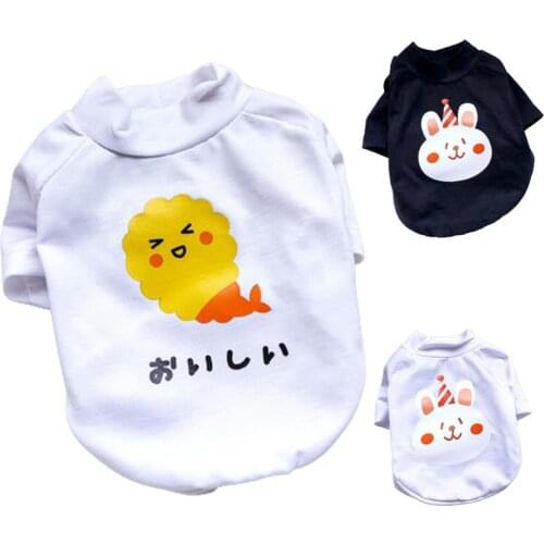 Cute Dog Costume Cartoon Animal Printing Two-legged Polyester Breathable Puppy Blouse T-Shirt for Daily Life