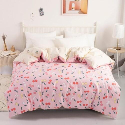 Soft Breathable Cotton Bedding Duvet Cover Flower Geometric Pattern Comforter Cover Single Double Size Quilt Case