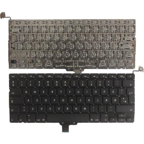 New Danish Laptop Keyboard 2009-2012 For Apple Macbook Pro A1278 MC700 MC724 MD313 MD314 DK Keyboard Replacement