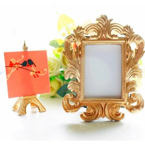 Charming Glitters Gold Baroque Photo Frame Place Card Holder Picture Frame Wall Wedding Home Wedding Birthday Decor