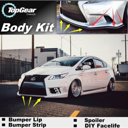 For TOYOTA Prius XW20 XW30 Bumper Lip / Front Spoiler Deflector For TOP Gear Firends Car Tuning / TOPGEAR Body Kit / Strip Skirt