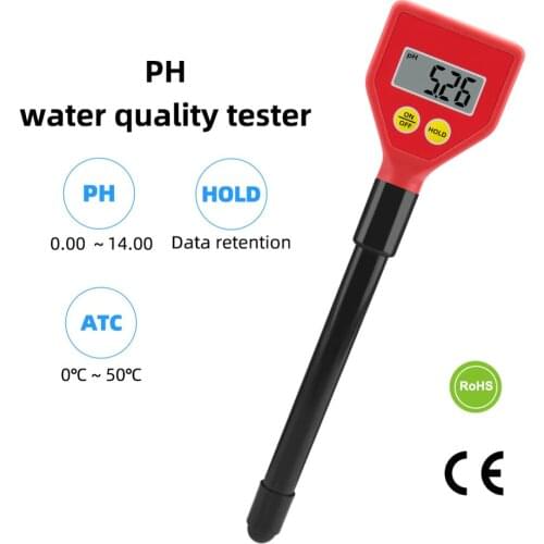 PH-98103 Pen Type Ph Meter 0.1 High Precision Digital PH Water Quality Tester Portable Aquarium Acidity Meter ATC
