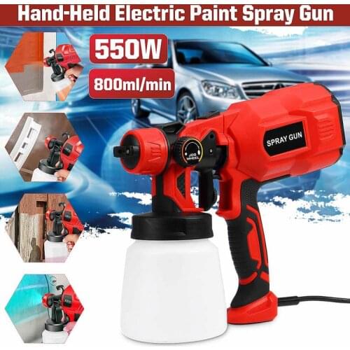 1.8MM Nozzle Spray Guns Paint 550W 220V 800ML Car Airbrush High Power Spray Guns Home Electric Paint Sprayer Easy Spraying Clean