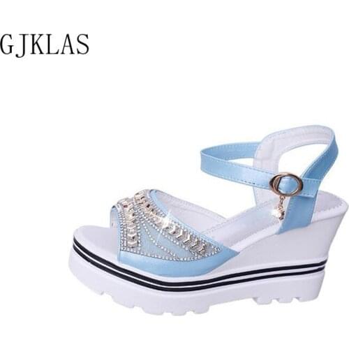 High Heels Women Platform Sandals Casuales Crystal Wedges Sandals for Women Shoes High Heel Summer Shoes Women Fashion Sandale