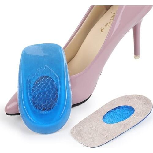 Silicone Gel feet Cushion Foot Heel Elastic Care Half Soft Insole Shoe Pad With Cloth Anti-fatigue Pain Relief Foot Care Tools