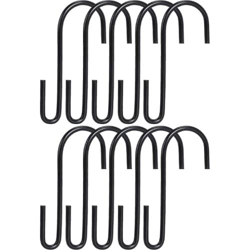 T3EC 10pcs S Hooks Hanging Hooks Heavy Duty Hangers for Hanging Clothes Closet Rods Pans Pots Plants Bags Towels for Kitchen