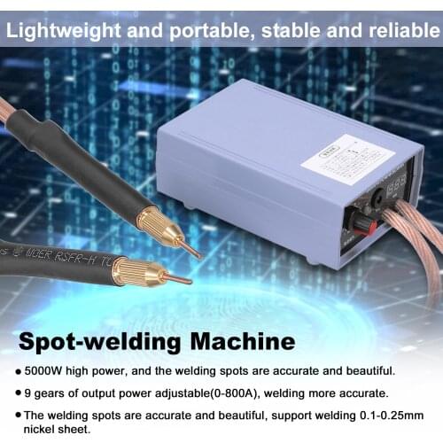 Spot Welder Home Portable 18650 Battery Spot-welding Machine High Power Rechargeable Welding Device for 0.1-0.25mm Nickel Sheet