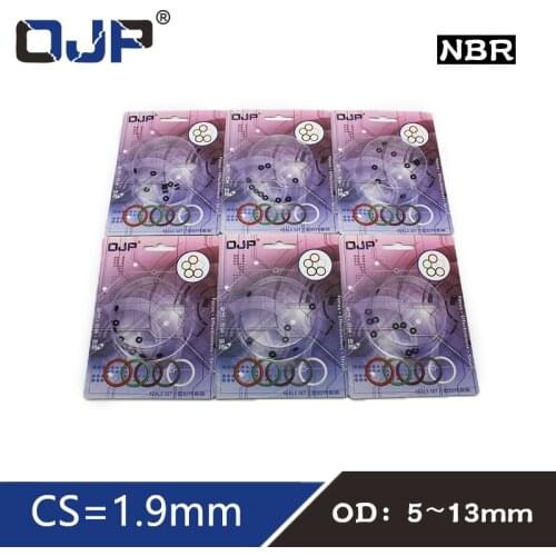 O-ring Waterproof NBR seal O ring Boxed nitrile rubber Gask thickness CS 1.9mm OD5/5.5/6/6.5/7/8/8.5/9/10/10.5/11/11.5/12/13mm