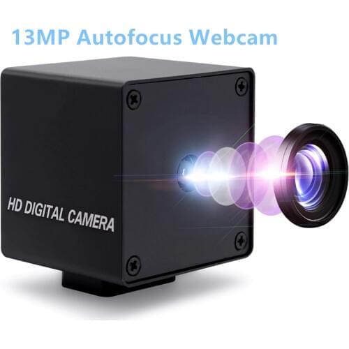 13MP Autofocus Webcam MJPEG 10fps 3840x2880 Sony IMX214 Mini Case USB Camera for Computer PC Desktop Laptop