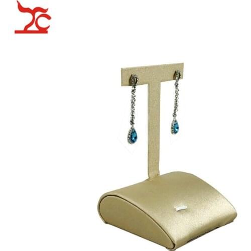 Creative Gold PU Earring Jewelry Display Stand Resin Stud Earring Jewelry Orginizer Exhibition Rack Counter Earring Holder Stand
