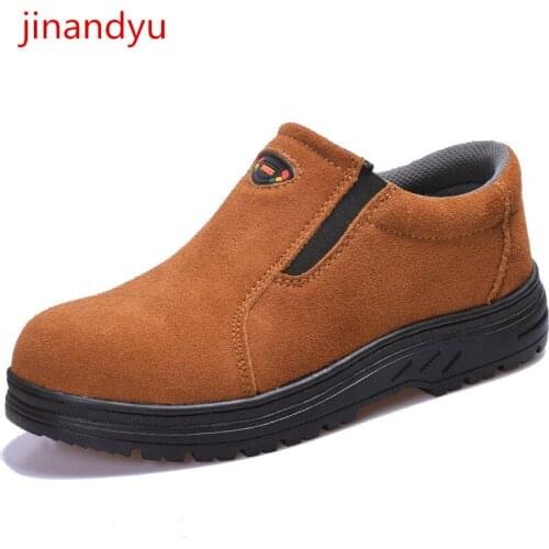 Outdoor Construction Protection Boots Men Non-slip Safety Shoes Indestructible Wear-resistant Steel Toe Cap Work & Safety Boots