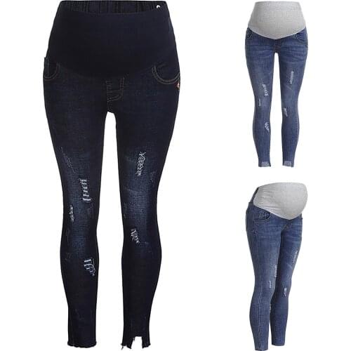 Women Pants High Waisted Skinny Denim Jeans Stretch Slim Pants Calf Length Jeans Casual Office Lady Pants Plus Size беременность