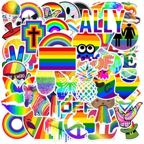 10/30/50PCS/ Colorful Rainbow Graffiti Laptop Guitar Motorcycle Luggage Skateboard Bike Waterproof Sticker Wholesale