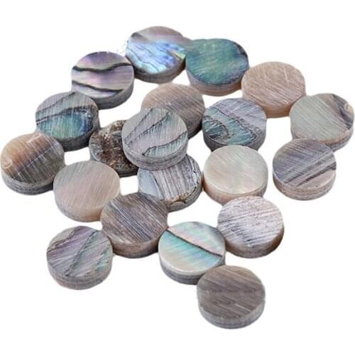 20PCS 6mm Round Abalone Inlay Dots Guitar Fretboard Position Mark DIY Material For Fingerboard Guitar Ukulele Banjo Decor