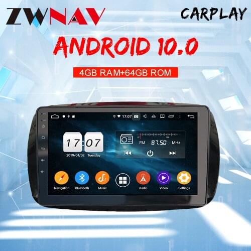 9 inch 8 Core 4G RAM 64G ROM Android 10.0 Car DVD Player GPS Navigation System Radio Media for Mercedes-Benz Smart Fortwo 2016