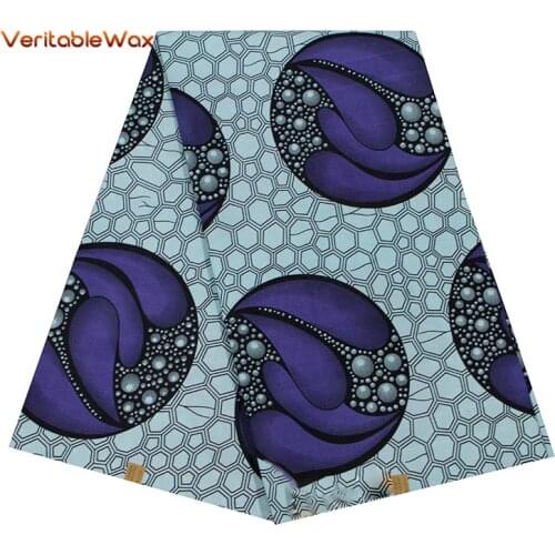 Africa Wax 100% Polyester Wax Prints Fabric Ankara Print Fabric Wax High Quality 6 Yards Africa Fabric For Party Dress FP6203