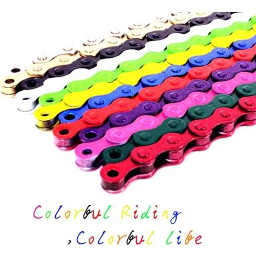 Fixed gear bicycle chain 96 link for single speed bike chain for road bike chain 12 colors