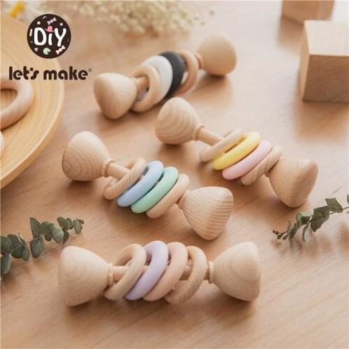 Lets make Baby Rattles Bell toy 1pc Soother Teether Molar Toy Safe Without FPA Musical Chew Montessori Toys Boys Girls Gifts
