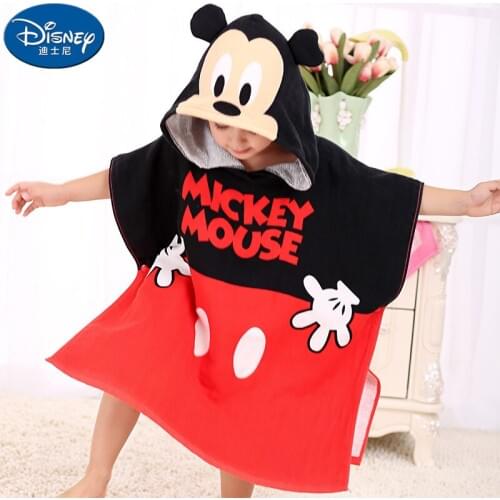 Disney Mickey mouse frozen Baby Bath Towel Children Hooded Cotton Cloak Baby Kids Boy Cartoon Swimming Beach Towel Toddler Robe