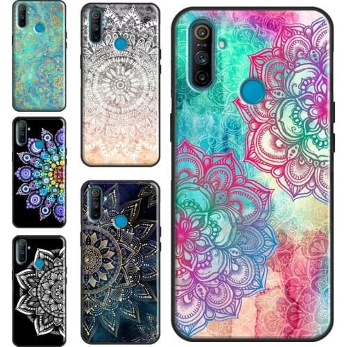 Elegant Mandala Floral Design Cover For OnePlus 9R 8T Nord 7 8 9 Pro Case For Realme 8 Pro 6 7 Q3 C3 C11 C21 C15 GT Neo