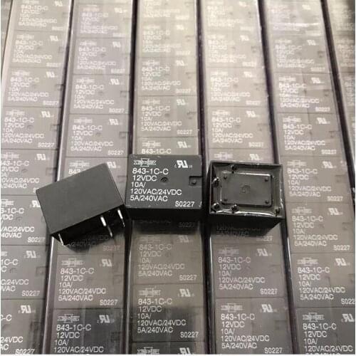 HOT NEW 843-1C-C-12VDC 843-1C-C 12VDC 12V DC12V 5A DIP5