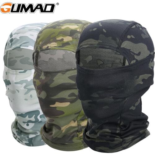 Multicam Camouflage Balaclava Full Face Scarf Mask Hiking Cycling Hunting Army Bike Military Head Cover Tactical Airsoft Cap Men