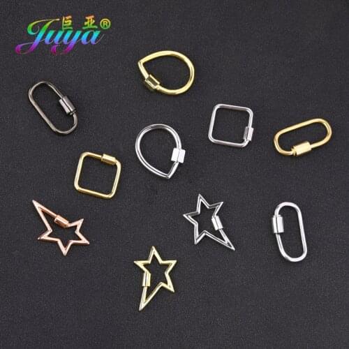 Juya DIY Connector Mesh Chains Fastener Screw Clasps Accessories For Handmade Fashion Punk Pendant Jewelry Making Components