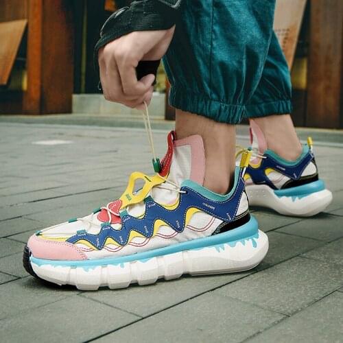 Autumn Trendy Casual Mens Sneakers Designer Trainers Colorful Street Hip Hop Shoes Couple Men Platform Shoes zapatos de hombre