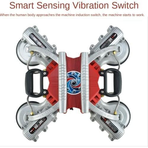 Four-Wheel Drive Tiling Machine Floor Brick Wall Brick Vibration Vibrator Tile Machine Automatically Stick Tile Floor