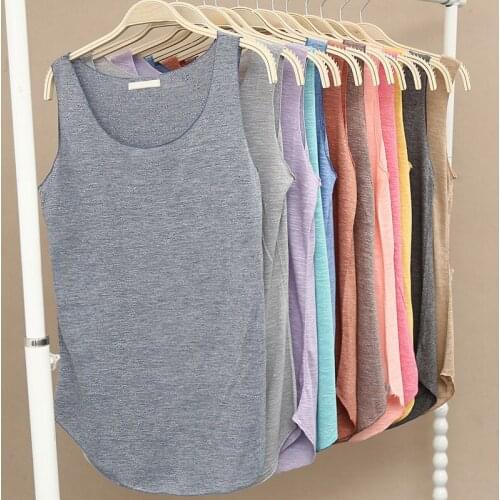 Fitness U Neck Tank Tops For Women New Sleeveless Loose Model Cozy White Vest Tops Female Cotton Fashion Summer Woman Clothes