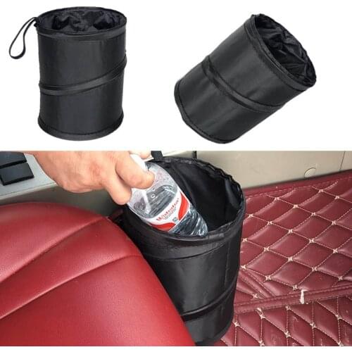 Multifunctional Car Seat Back Storage Bag Black Car Trash Can Pack Bag Waterproof Car Trash Bag Folding Car Seat Organizer