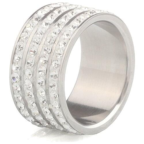 Fashion Crystal rings for women men wedding ring stainless steel jewelry