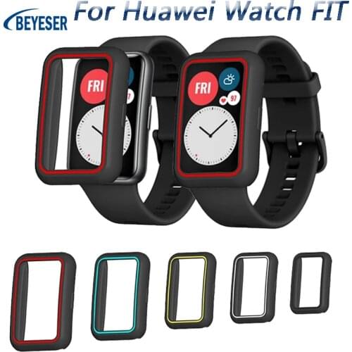 Suitable for HUAWEI Watch FIT Smart TPU Soft and Super Easy to Install Two-Color Protective Case