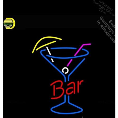 Neon Sign for Bar In Between Martini Neon Bulb sign handcraft Real Glass icons light Atarii Neon Bar Lamp Outdoor Lighting cubs