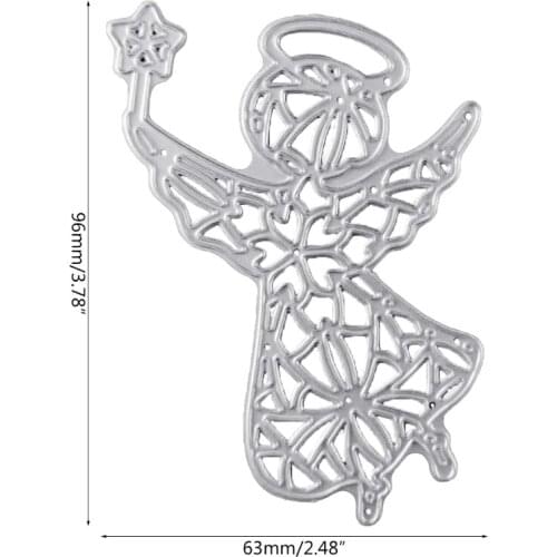 Q9QF Hollow Angel Metal Cutting Dies Stencil DIY Scrapbook Album Paper Card Template